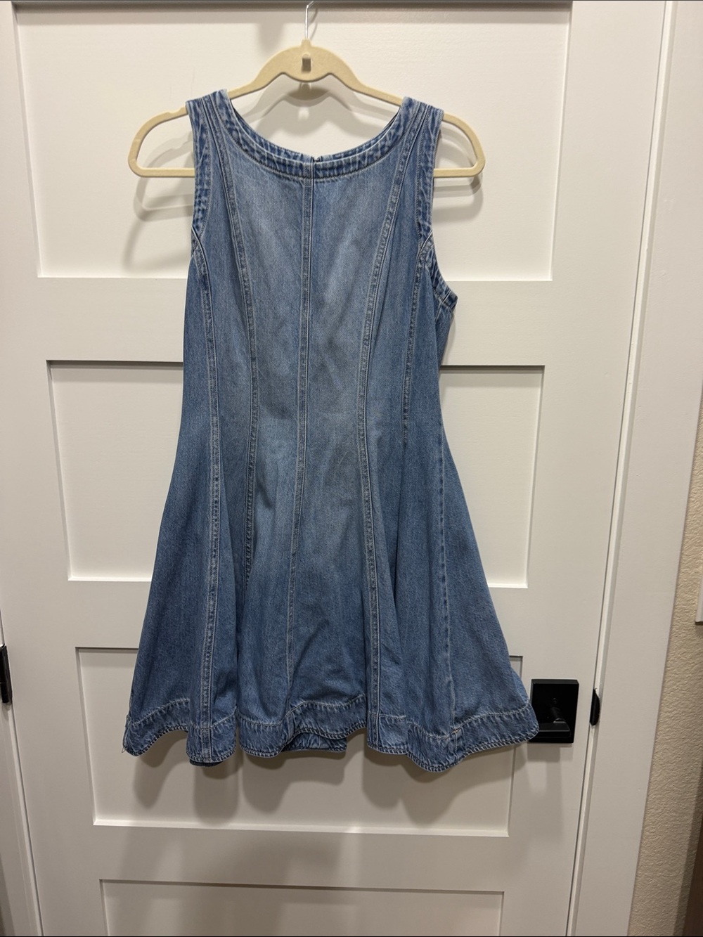 Madewell Light Wash Denim Sleeveless Mini Dress